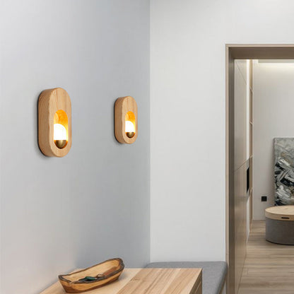 Floroux - Applique LED moderne en bois massif