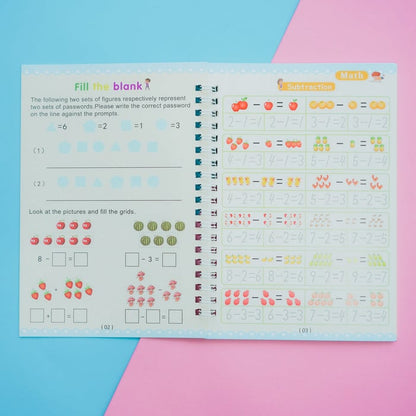 ScribbleJoy Livre - Cahier Educatif Réutilisable pour Enfants