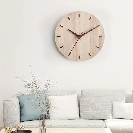Horloge murale Floroux en bois de noyer