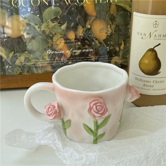 Tasse Floroux peinte à la main florale 3D