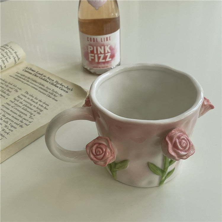 Tasse Floroux peinte à la main florale 3D