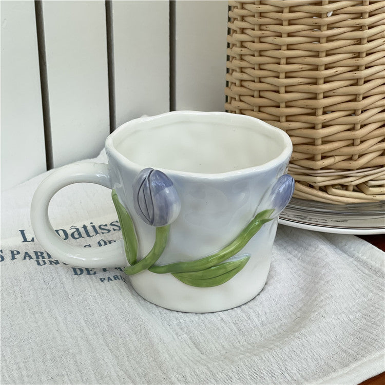 Tasse Floroux peinte à la main florale 3D