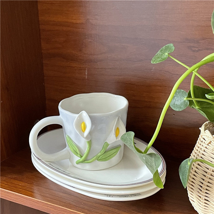 Tasse Floroux peinte à la main florale 3D