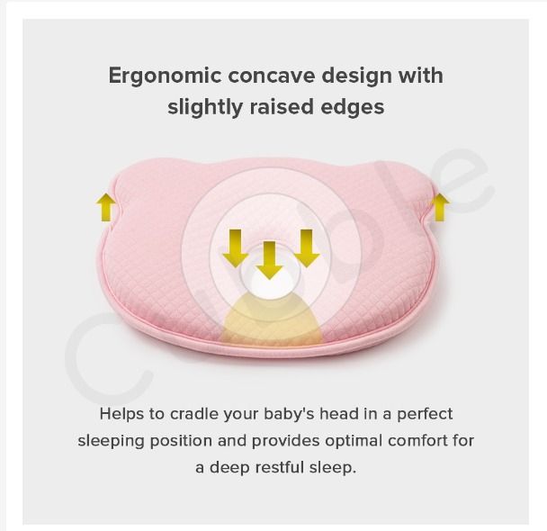ErgoNest - Coussin pour bébé en mousse à mémoire orthopédique
