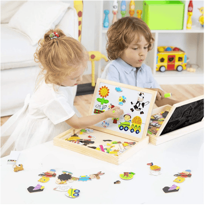 CreativeChalk Board - Tableau magnétique double face pour enfants