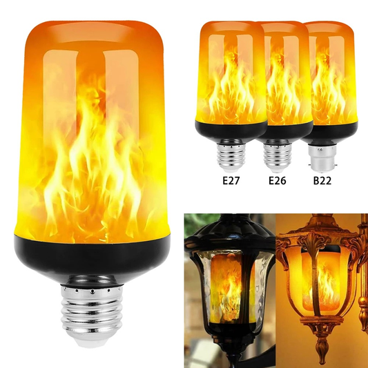 FlameGlow - Lampe de fête LED avec 4 modes de feu