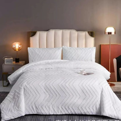 3Pc Housse de couette tuftée Wave Set