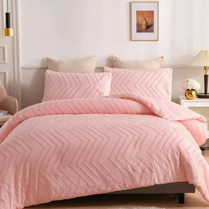 3Pc Housse de couette tuftée Wave Set