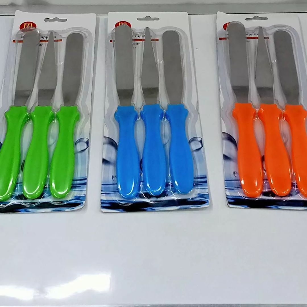 3Pcs Couteau à Beurre en Acier Inoxydable