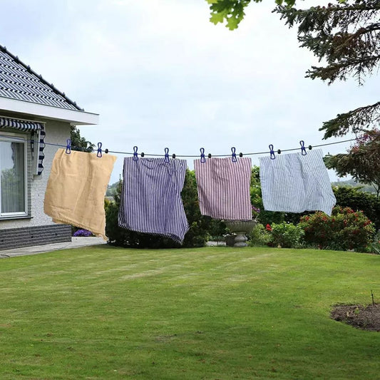 Ligne à linge portable résistant au vent extensible