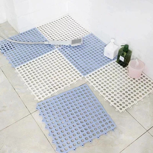 Tapis de douche baignoire avec trou de drainage étanche antidérapant découpable