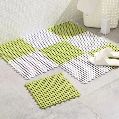 Tapis de douche baignoire avec trou de drainage étanche antidérapant découpable