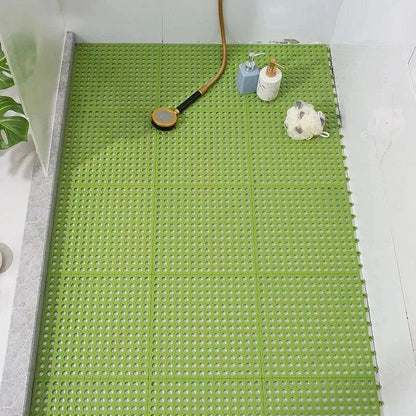 Tapis de douche baignoire avec trou de drainage étanche antidérapant découpable