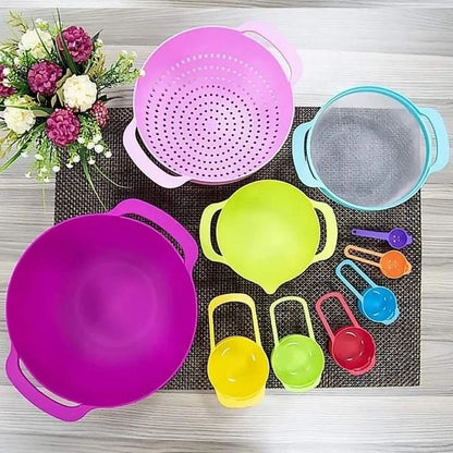 10Pcs Bols de mélange avec tasses à mesurer