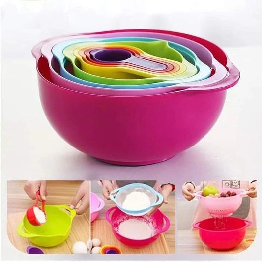 10Pcs Bols de mélange avec tasses à mesurer