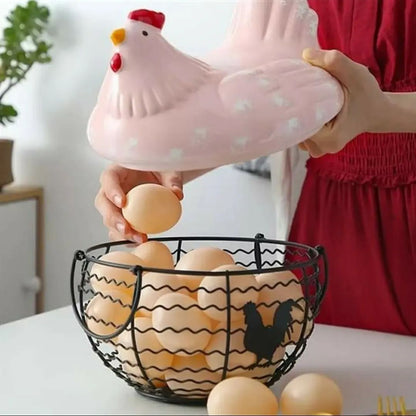 Panier à œufs avec couvercle