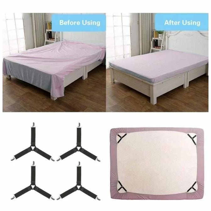 Fixations/Grip de literie 4Pc