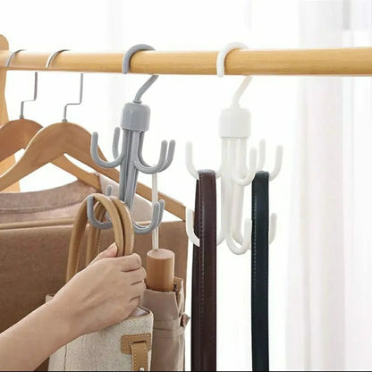 Porte-vêtements/écharpe/cravate/sac à 8 crochets rotatif