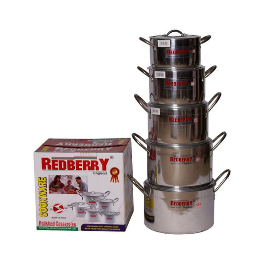 10Pcs Ensemble de Casseroles en Aluminium