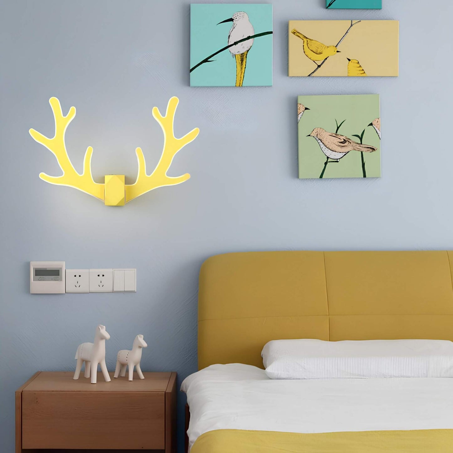 Floroux - Applique murale LED élégante au design moderne de bois de cerf