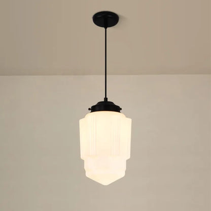 Suspension géométrique Floroux en verre mat