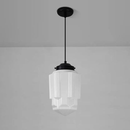 Suspension géométrique Floroux en verre mat