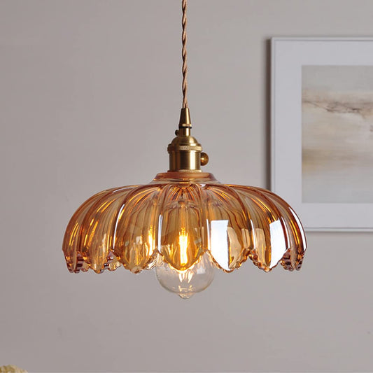 Lampe à pendentif en verre Floroux