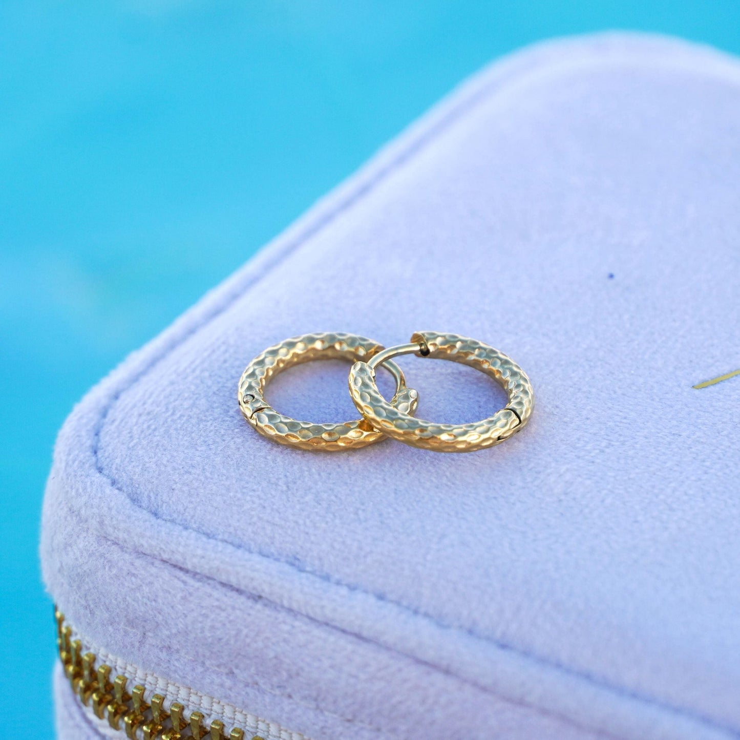 Boucles d'oreilles martelées scintillantes - Livia