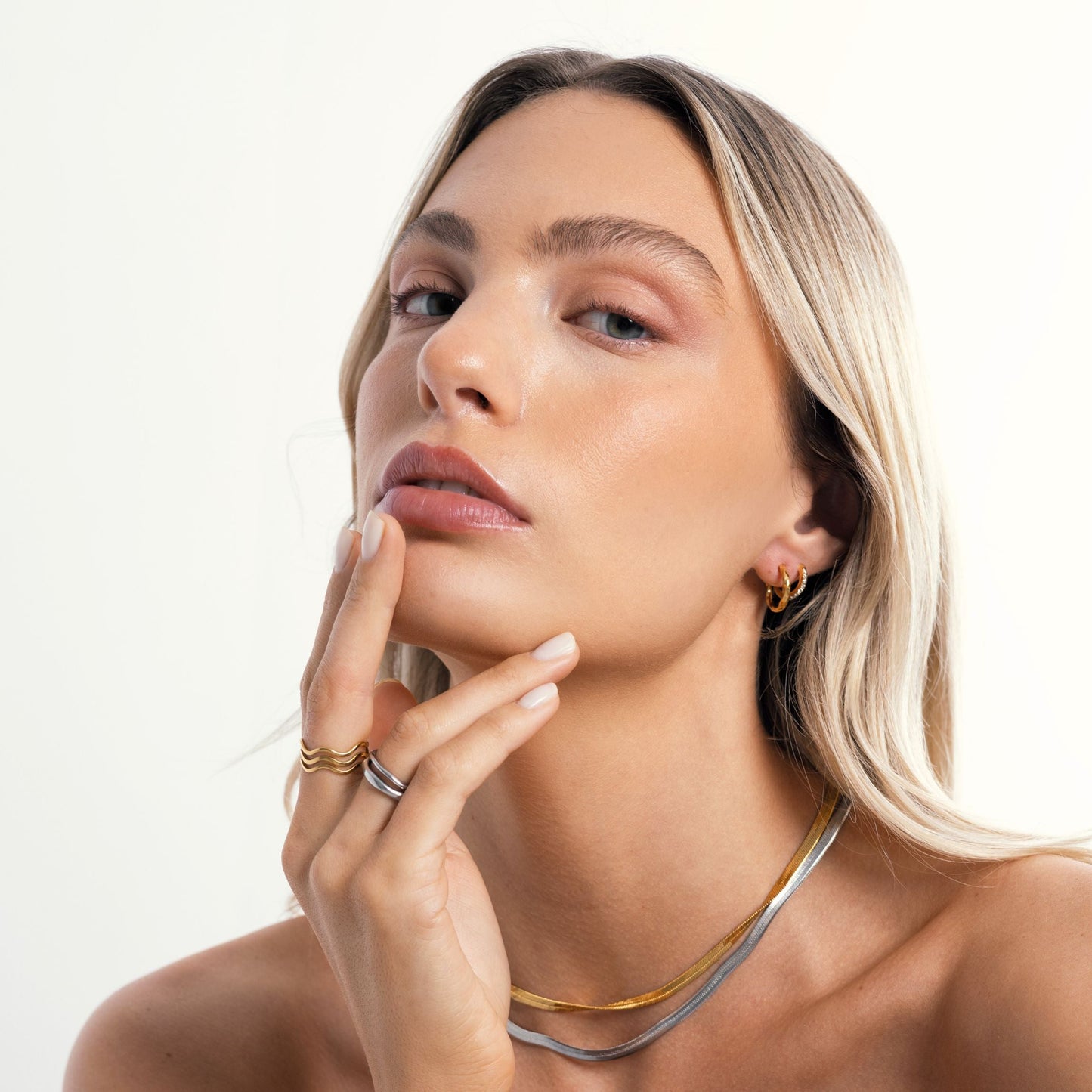 Ensemble de bagues empilables élégantes - Luna