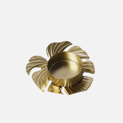 Bougeoir en or feuille chunky