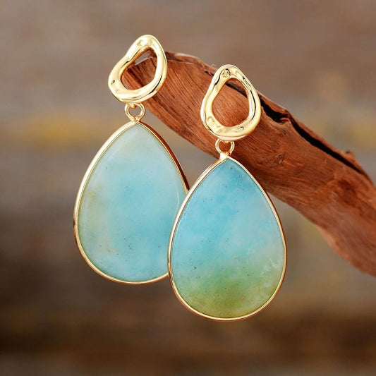 Amara Boucles d'oreilles – Bijoux Amazonite Tropicale