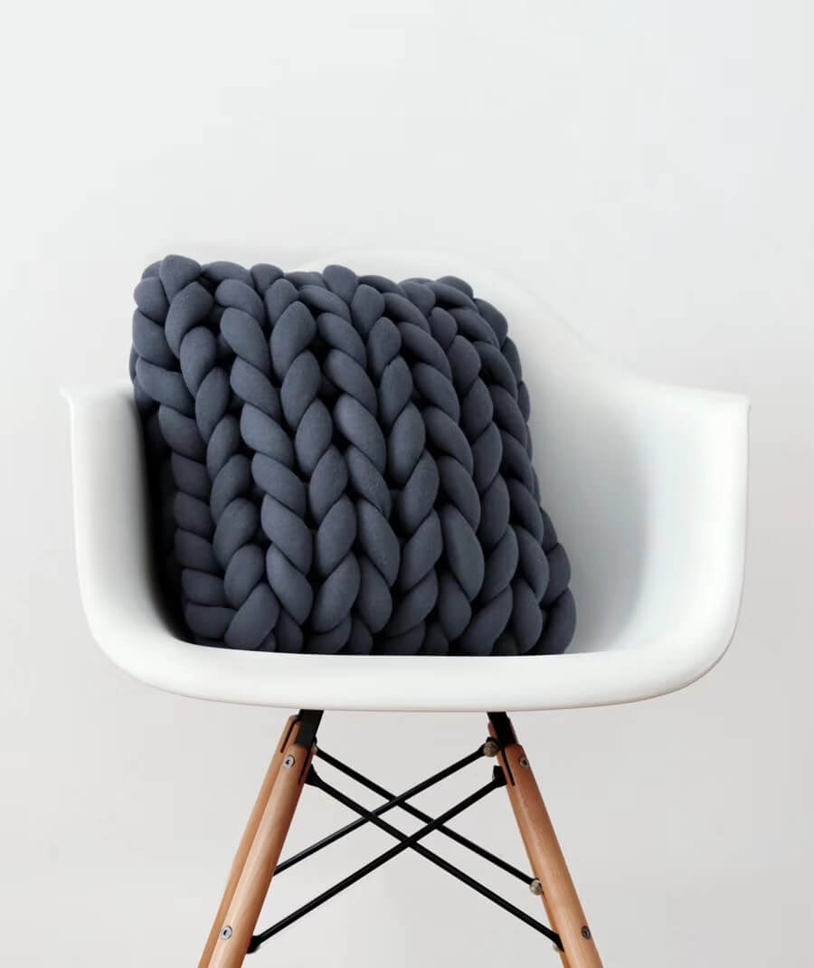 Coussin Tricot Épais