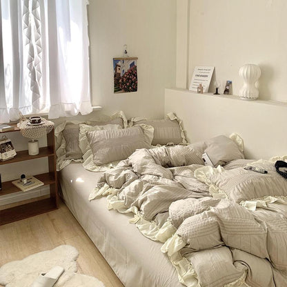 Floroux Ensemble de literie Soft Ruffle