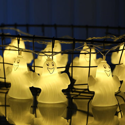 Décor de guirlande lumineuse LED d'Halloween - Citrouille