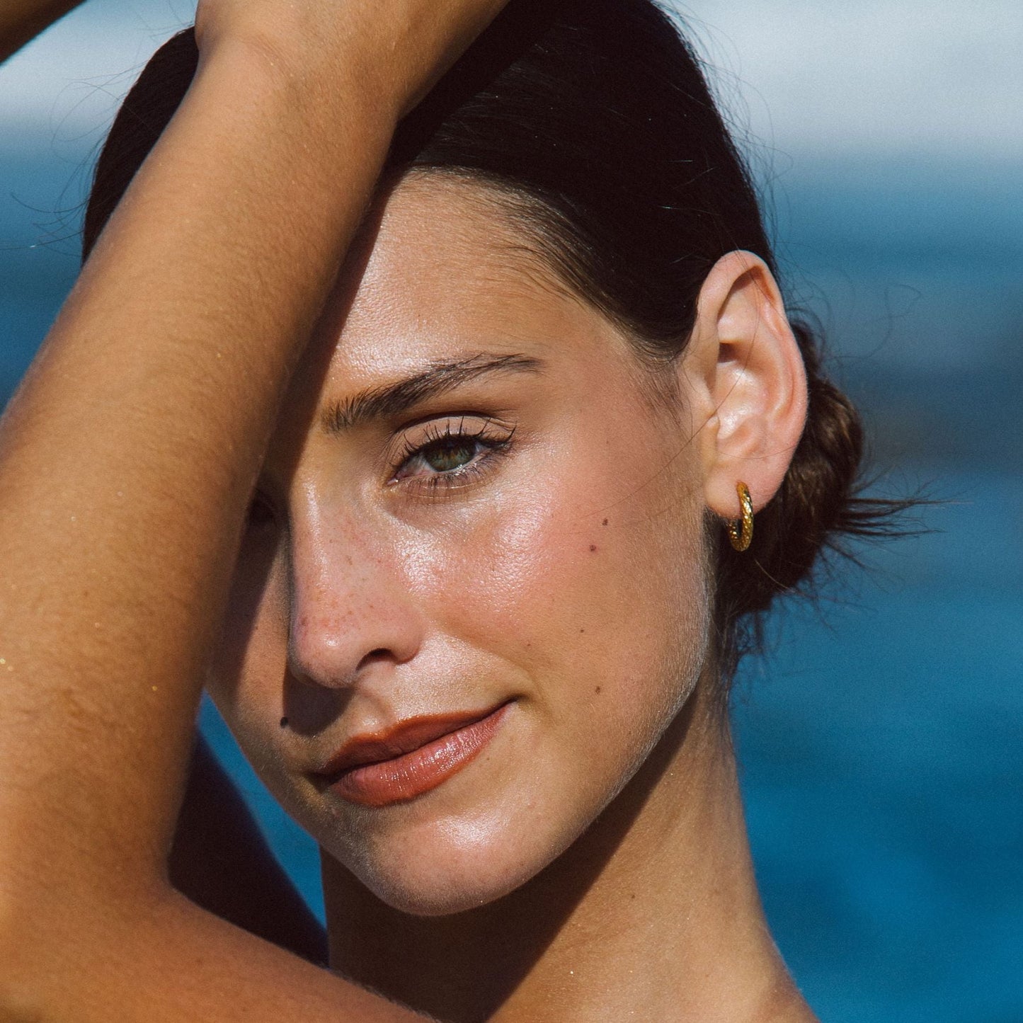 Boucles d'oreilles martelées scintillantes - Livia