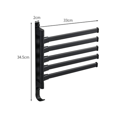 Towelix 5-Bras Porte-serviettes – Moderne et Pratique en Noir