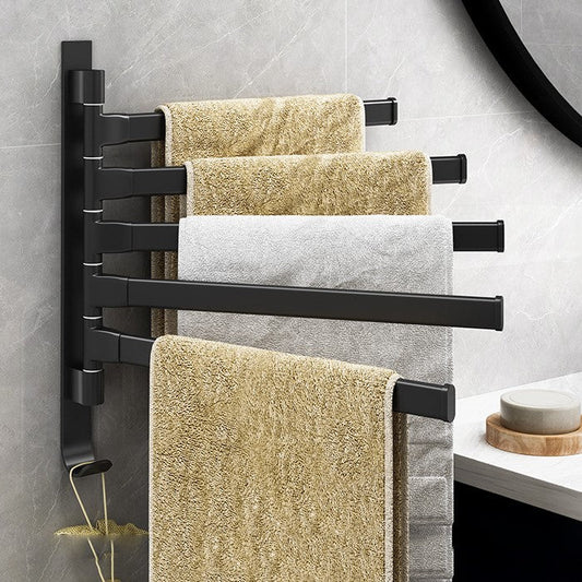 Towelix 5-Bras Porte-serviettes – Moderne et Pratique en Noir