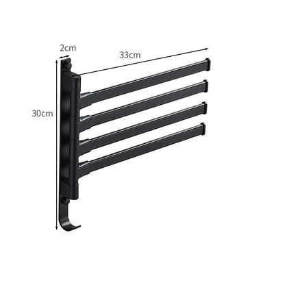 Stylish Towelly Serviettes Rack - en Élégant Noir Métal