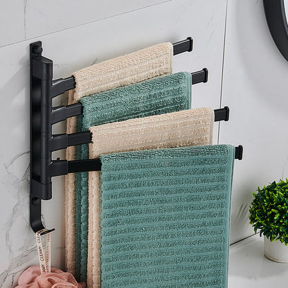 Stylish Towelly Serviettes Rack - en Élégant Noir Métal