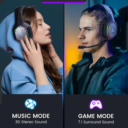 EKSA E1000 WT Sans Fil 2.4Ghz Casque - TWS Réduction de Bruit HiFi Stéréo Surround 7.1 Casque Dynamique