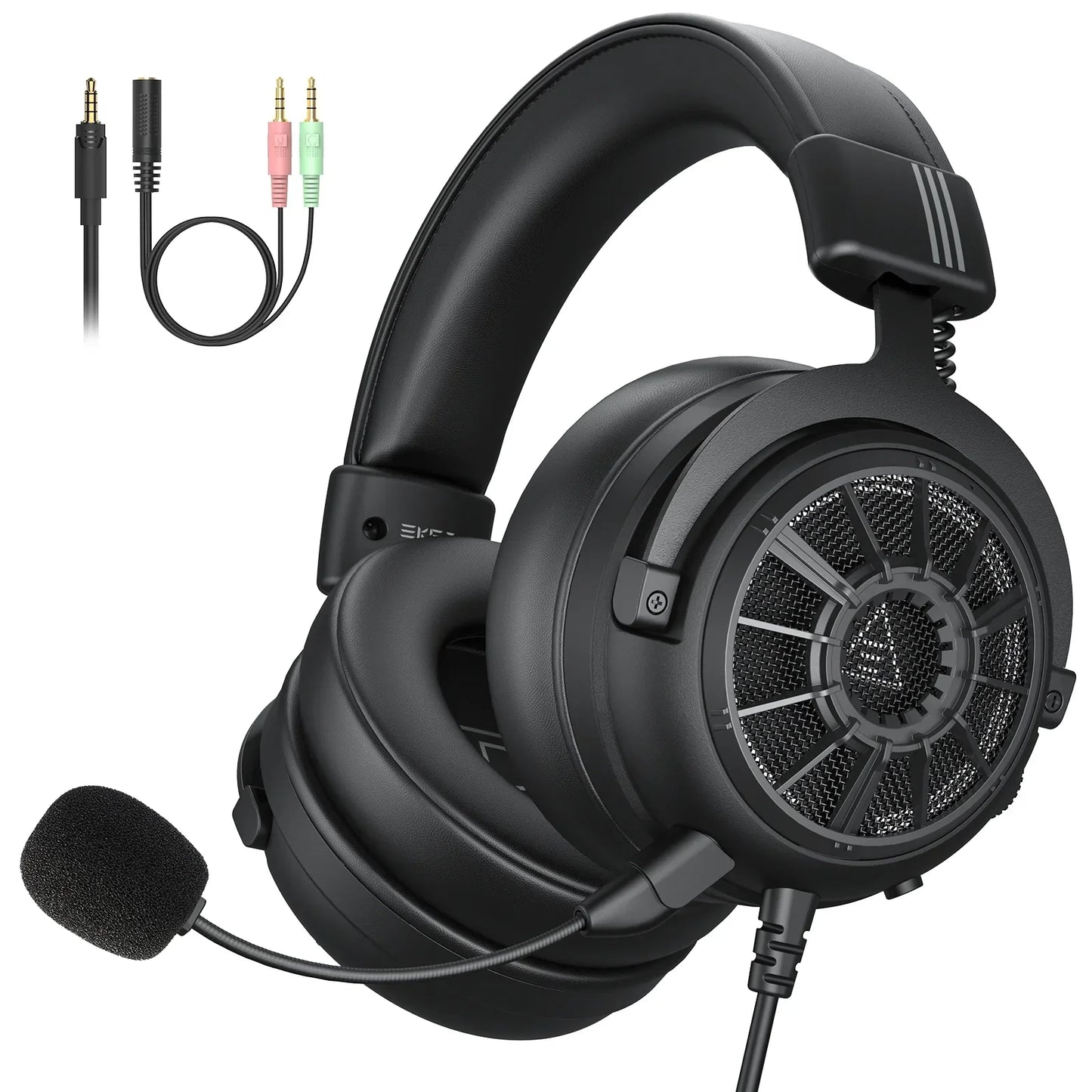 EKSA E5000 Pro Casque de Gaming Filaire avec Microphone - TWS Réduction de Bruit HiFi Stéréo Surround 7.1 Casque Dynamique