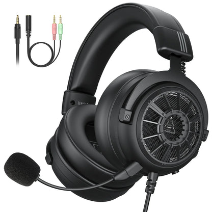 EKSA E5000 Pro Casque de Gaming Filaire avec Microphone - TWS Réduction de Bruit HiFi Stéréo Surround 7.1 Casque Dynamique