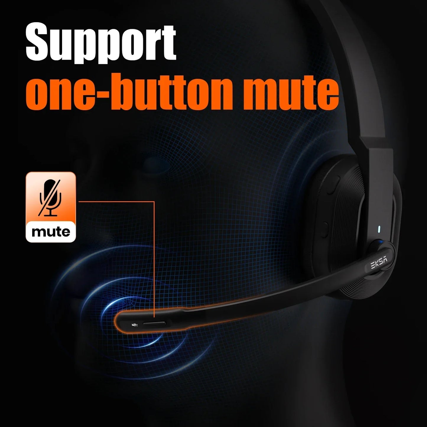 EKSA H5SE Écouteurs sans fil Bluetooth 5.0 avec micro - TWS réduction de bruit HiFi stéréo dynamique