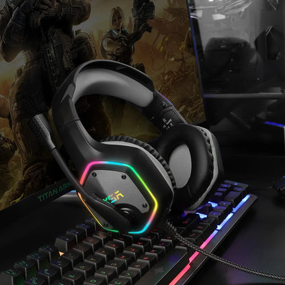 EKSA E1000 Casque Gaming Filaire avec Micro - TWS Réduction de Bruit HiFi Stéréo Surround 7.1 Casque Dynamique