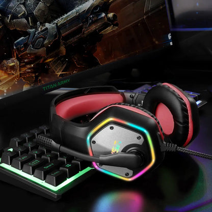 EKSA E1000 Casque Gaming Filaire avec Micro - TWS Réduction de Bruit HiFi Stéréo Surround 7.1 Casque Dynamique