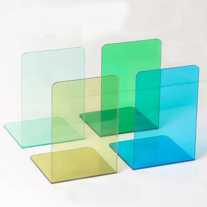 Supports de livre en acrylique transparent robuste pour l'organisation à domicile et au bureau