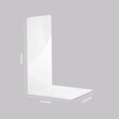 Supports de livre en acrylique transparent robuste pour l'organisation à domicile et au bureau
