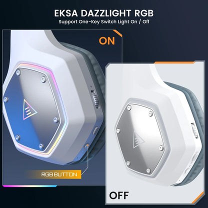 EKSA E1000 Casque de Jeu Bluetooth Sans Fil avec Micro - TWS Réduction de Bruit HiFi Stéréo Dynamique