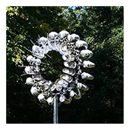 Floroux kinetic metal wind turbine | Unique garden art | Magical outdoor sculpture