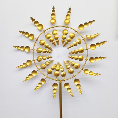 Floroux kinetic metal wind turbine | Unique garden art | Magical outdoor sculpture